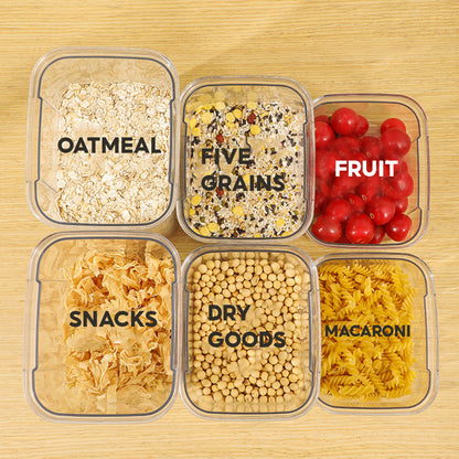 Locaupin Airtight Food Storage Container Leakproof Stackable Dry Cereal Jar Locking Lid Canister with Spoon Kitchen Pantry Organizer