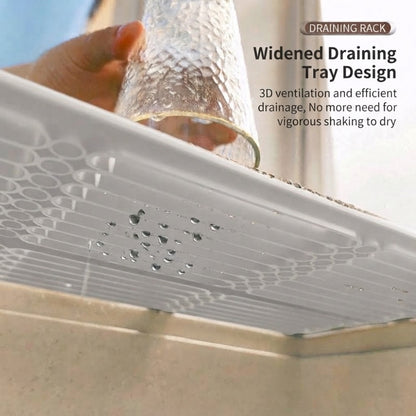 LOCAUPIN Foldable Anti-Slip Dish Drying Rack Space Saver Sink Organizer Over Sink Multifunctional Kitchen Drainer Board