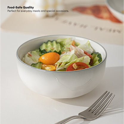 LOCAUPIN Ceramic Elegant Modern Dinnerware Microwave & Oven Safe High Quality Ceramic Bowl Plates Tableware Collection