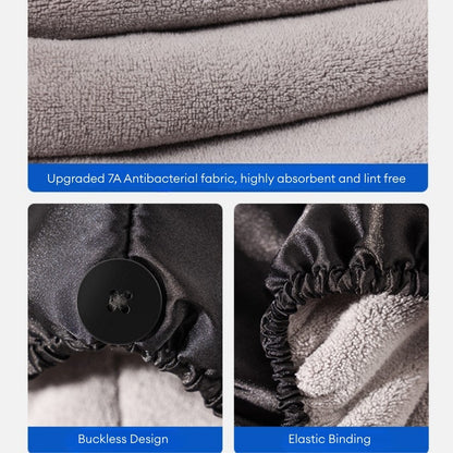 LOCAUPIN Quick Dry Hair Drying Cap Towel Double Layer Silk Bathroom Hat Bathing Shower Hair Cap Anti-bacterial Dry Cap
