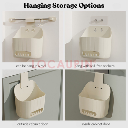 Locaupin Two Way Hanging Multipurpose Basket Simple Multifunctional Storage Household Bathroom Kitchen High Quality Organizer