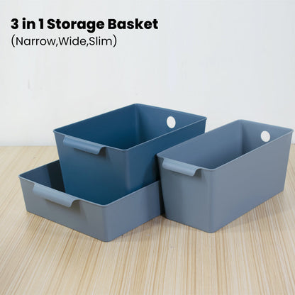 Locaupin Multifunctional Sorting Storage Basket Organizer Box Space Saver Wardrobe Cabinet Drawer Type Shelf Set