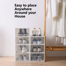 Load image into Gallery viewer, Set of 3 Shoe Box Multifunctional Cabinet Organizer Sneaker Display Case Stackable Closet Storage Container
