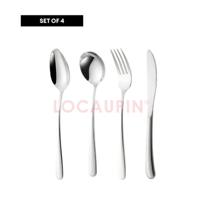 LOCAUPIN 304 Stainless Steel Tableware Cutlery Utensil Set Spoon and Fork Food Grade Premium Dinnerware Cutlery Sets