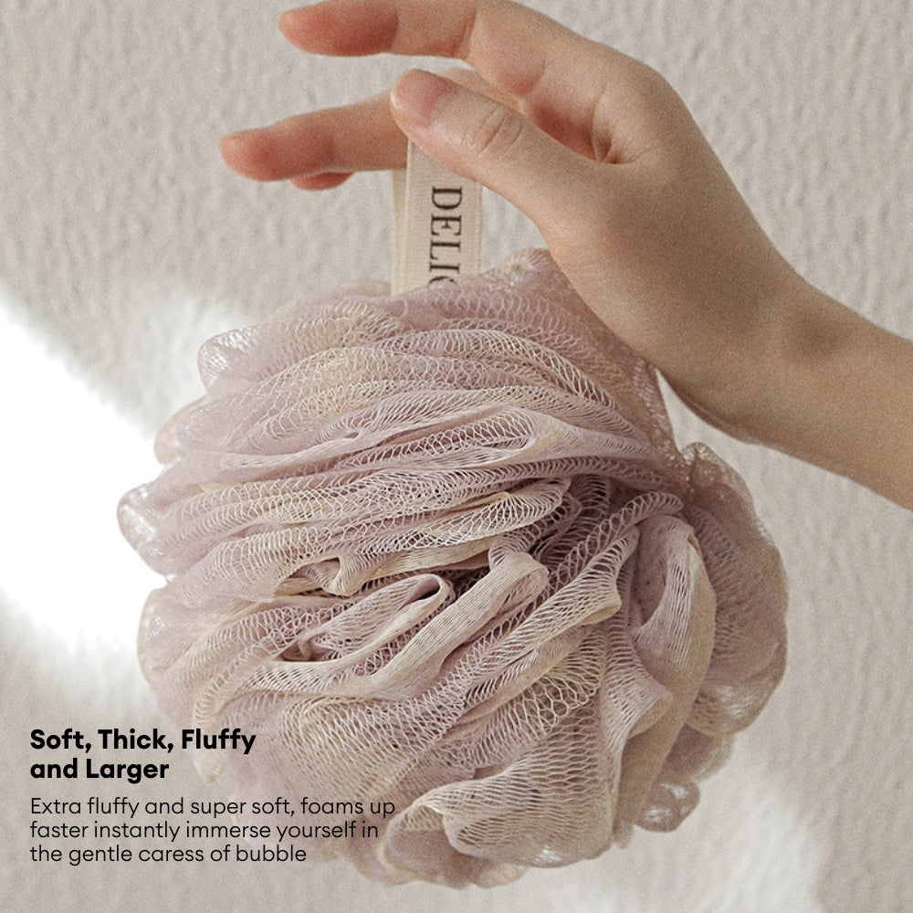 LOCAUPIN Bath Sponge Loofah Bath Ball High Quality Shower Mesh Net Body Scrub Cleaning Bubble Ball Scrubber Washcloth