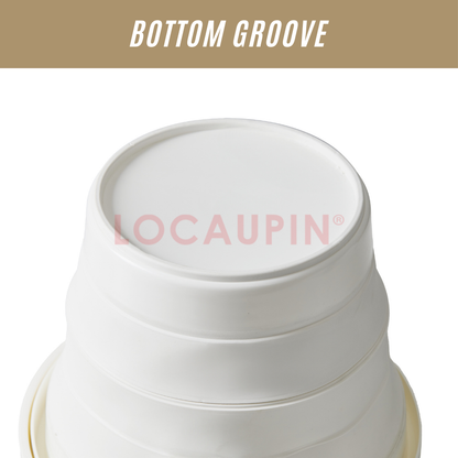Locaupin Foldable Bucket with Handle for Household Cleaning Car Washing Outdoor Use Space Saving Multifunctional Water Container