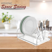 Load image into Gallery viewer, Locaupin Stainless Steel Dish Drying Rack Shelf with Drainboard Cutlery Holder Kitchen Sink Counter Organizer Plate Storage
