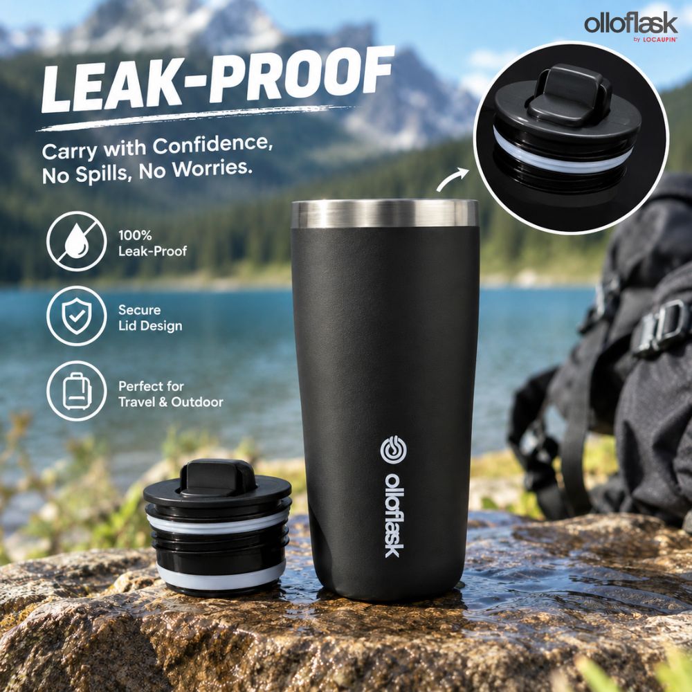 Locaupin Orbit Series (12oz/16oz) Insulated Coffee Cup Ceramic Coating Tumbler