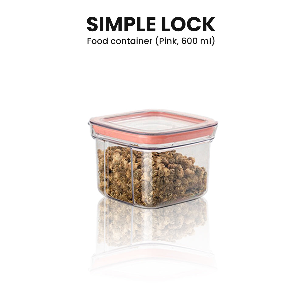 Locaupin Cereal and Dry Food Storage Canister Container Jar Kitchen Pantry Organizer Simple Press Lock Lid