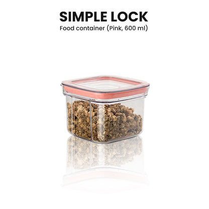 Locaupin Cereal and Dry Food Storage Canister Container Jar Kitchen Pantry Organizer Simple Press Lock Lid
