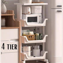 Load image into Gallery viewer, Locaupin Multifunctional Moving Storage Rack Side Table Organizer Bathroom Trolley with Wheel Utility Shelf Organizer For Kitchen
