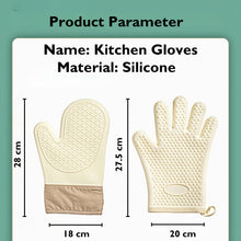 Load image into Gallery viewer, Locaupin Multifunctional Cooking Gloves Kitchen Silicone Heat Resistant Oven Mittens Waterproof Long Thick Kitchenware Gloves
