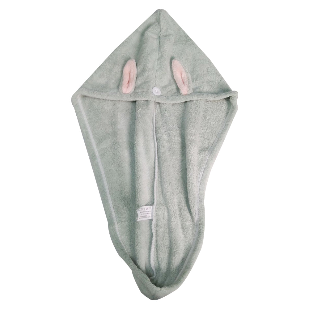 Locaupin Bunny Ear Water Absorbent Quick Drying Hair Cap Soft Shower Turban Wrap Towel Bath Cloth For Women