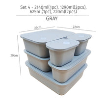 Load image into Gallery viewer, Locaupin Sets of Microwavable Lunch Box Airtight Silicone Sealing Lid Kitchen Leftover Storage Food Container For Office School
