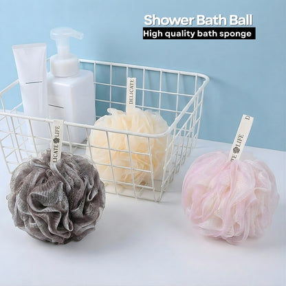 LOCAUPIN Bath Sponge Loofah Bath Ball High Quality Shower Mesh Net Body Scrub Cleaning Bubble Ball Scrubber Washcloth