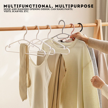 Locaupin 5 Pieces Anti-Slip Hanger with Groove Design Heavy Duty Flexible Wardrobe Laundry Organizer High Quality Clothes Holder