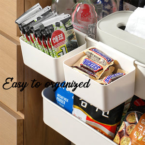 Locaupin Refrigerator Door Organizer Hanging Shelf with Removable Divider Multifunctional Wall Mounted Food Storage Bin Container