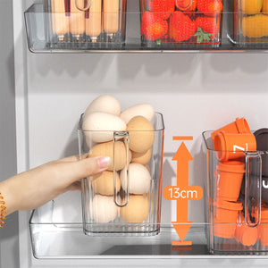 Locaupin Refrigerator Organizer Container Bin with Handle Multipurpose Food Basket Storage Fridge Door Shelf Holder