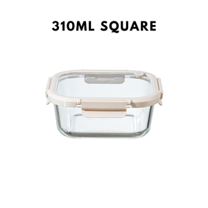 Locaupin Tempered Glass Air Valve Lid Airtight Food Keeper Borosilicate Lunch Box Leakproof Heat Resistant Meal Prep Container