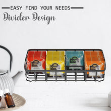 Load image into Gallery viewer, Locaupin Metal Wire Tea Bag Organizer Coffee Pods Packets Caddy Holder Seasoning Accessories Storage Basket
