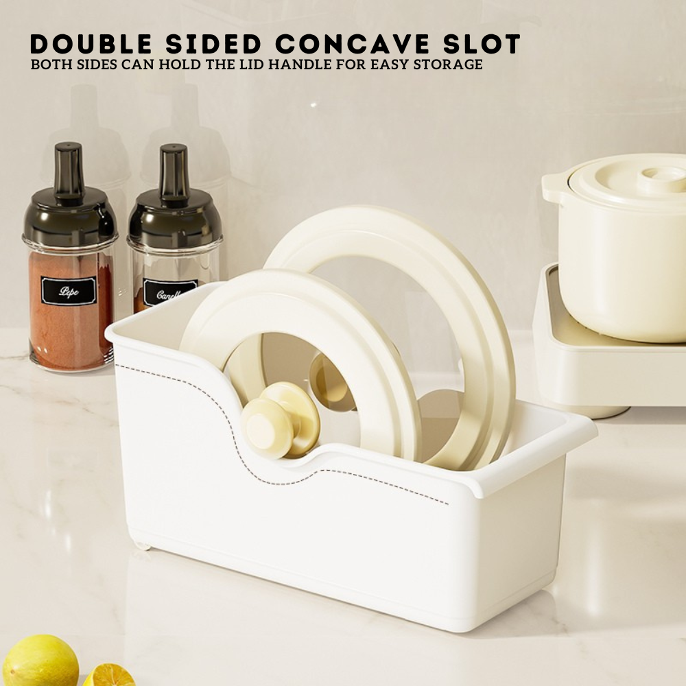 Locaupin Multifunctional Kitchen Cabinet Organizer Box Space Saving Large Capacity Pantry Pull-Out Storage Bin with Wheels