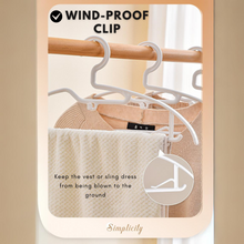 Load image into Gallery viewer, LOCAUPIN Set of 5 Clothes Hanger with Connector Hook Non Slip Multifunctional Closet Space Organizer
