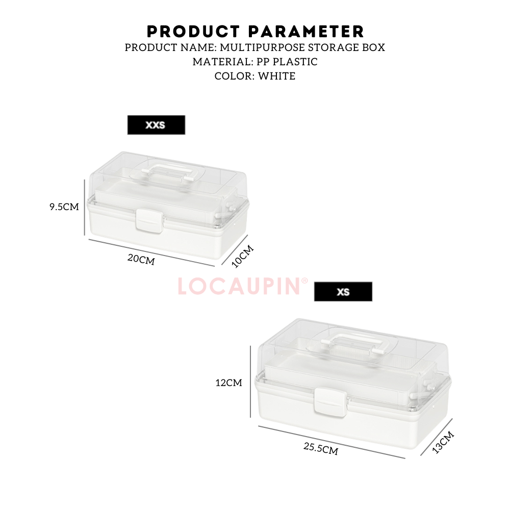 Locaupin Simple Multipurpose Storage Box Desktop Home Organizer Minimalist Layered Space Saver Sorting Bin High Quality Container