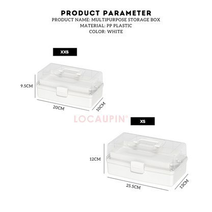 Locaupin Simple Multipurpose Storage Box Desktop Home Organizer Minimalist Layered Space Saver Sorting Bin High Quality Container