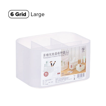 Locaupin Office Supplies Cosmetics Stationery Caddy Storage Multifunctional Desk Organizer Box Compartment Grid Basket Container Bin