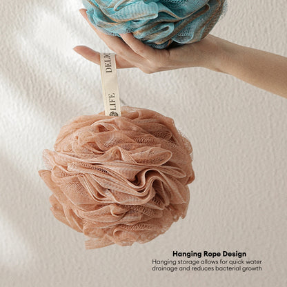 LOCAUPIN Bath Sponge Loofah Bath Ball High Quality Shower Mesh Net Body Scrub Cleaning Bubble Ball Scrubber Washcloth