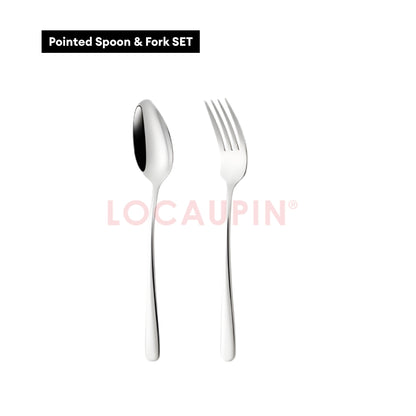 LOCAUPIN 304 Stainless Steel Tableware Cutlery Utensil Set Spoon and Fork Food Grade Premium Dinnerware Cutlery Sets