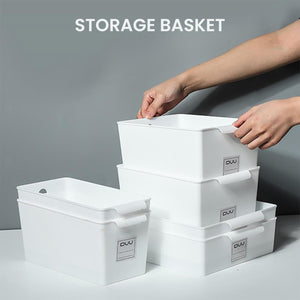 Locaupin Medium Multifunctional Sorting Storage Basket Organizer Box Space Saver Wardrobe Cabinet Drawer Type Shelf Set