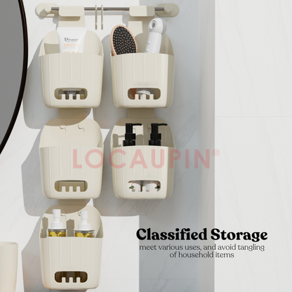 Locaupin Two Way Hanging Multipurpose Basket Simple Multifunctional Storage Household Bathroom Kitchen High Quality Organizer