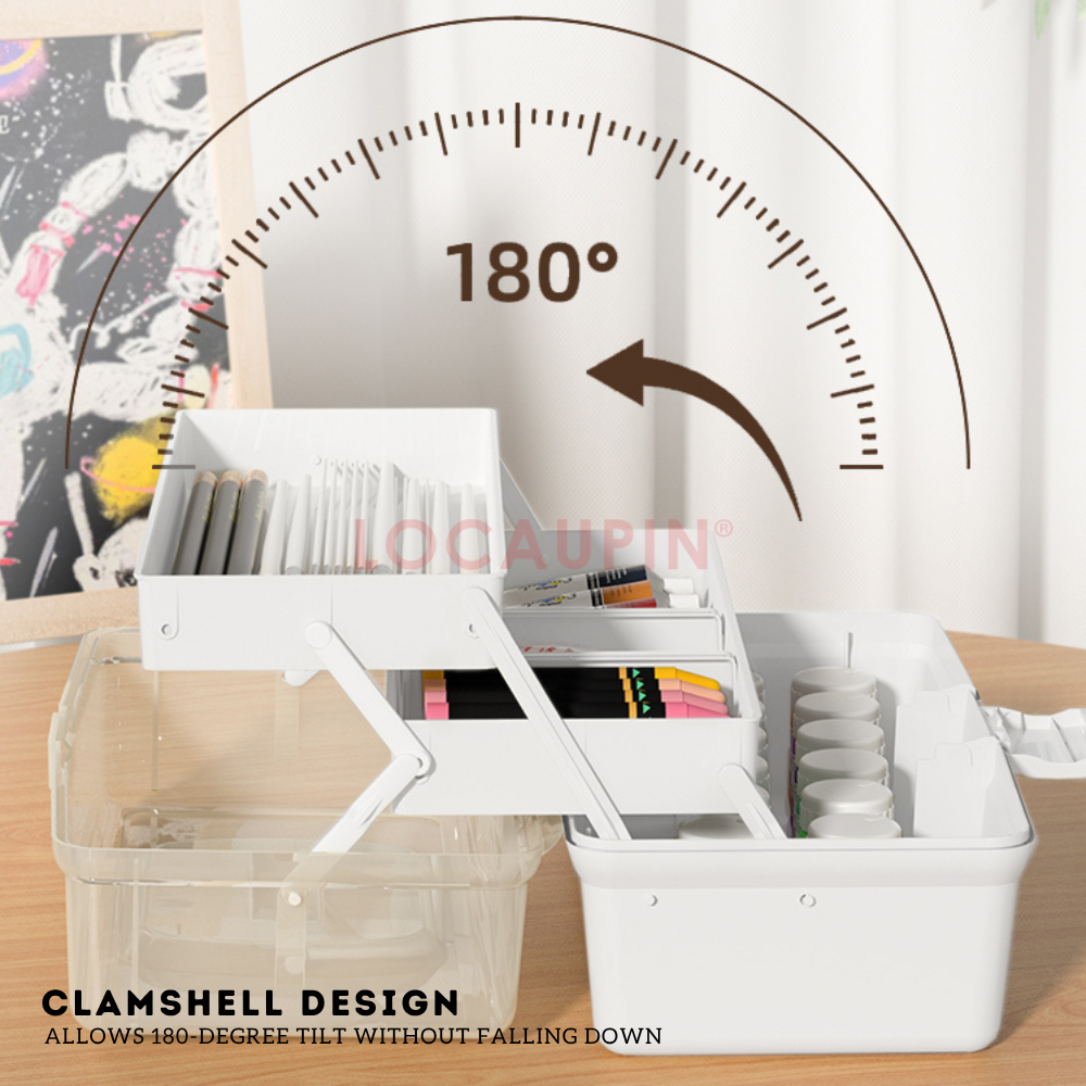 Locaupin Simple Multipurpose Storage Box Desktop Home Organizer Minimalist Layered Space Saver Sorting Bin High Quality Container