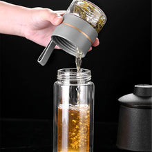 Load image into Gallery viewer, Locaupin 400ml Double Wall Glass Bottle Separation Water Tea Maker with Infuser Filter Cup Strainer Loose Leaf Flower Herbal Tumbler Mug
