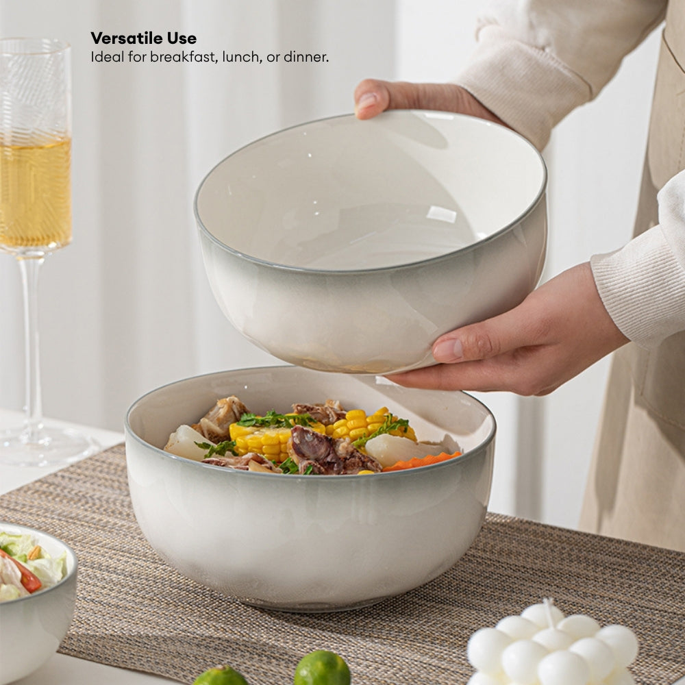 LOCAUPIN Ceramic Elegant Modern Dinnerware Microwave & Oven Safe High Quality Ceramic Bowl Plates Tableware Collection
