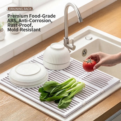 LOCAUPIN Foldable Anti-Slip Dish Drying Rack Space Saver Sink Organizer Over Sink Multifunctional Kitchen Drainer Board