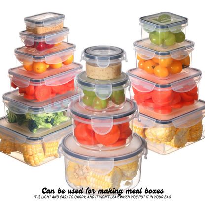 Locaupin Fresh Keeping Food Storage Airtight Leakproof Refrigerator Organizer Ideal for Meal Prep and Preserving Leftovers