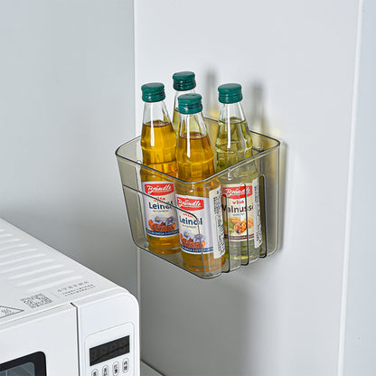 LOCAUPIN Wall Mounted Clear Organizer Bin Self Draining Multipurpose Kitchen Bathroom Laundry Vanity Storage Shelf