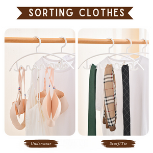 LOCAUPIN 5pcs Set Wavy Hanger Dress Tie Bras Closet Organizer Non Slip Laundry Drying Clothes Rack