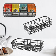 Load image into Gallery viewer, Locaupin Metal Wire Tea Bag Organizer Coffee Pods Packets Caddy Holder Seasoning Accessories Storage Basket
