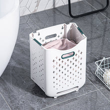 Load image into Gallery viewer, Locaupin Double Layer Removable Storage Basket Foldable Rolling Laundry Hamper with Wheels Dirty Clothes Organizer

