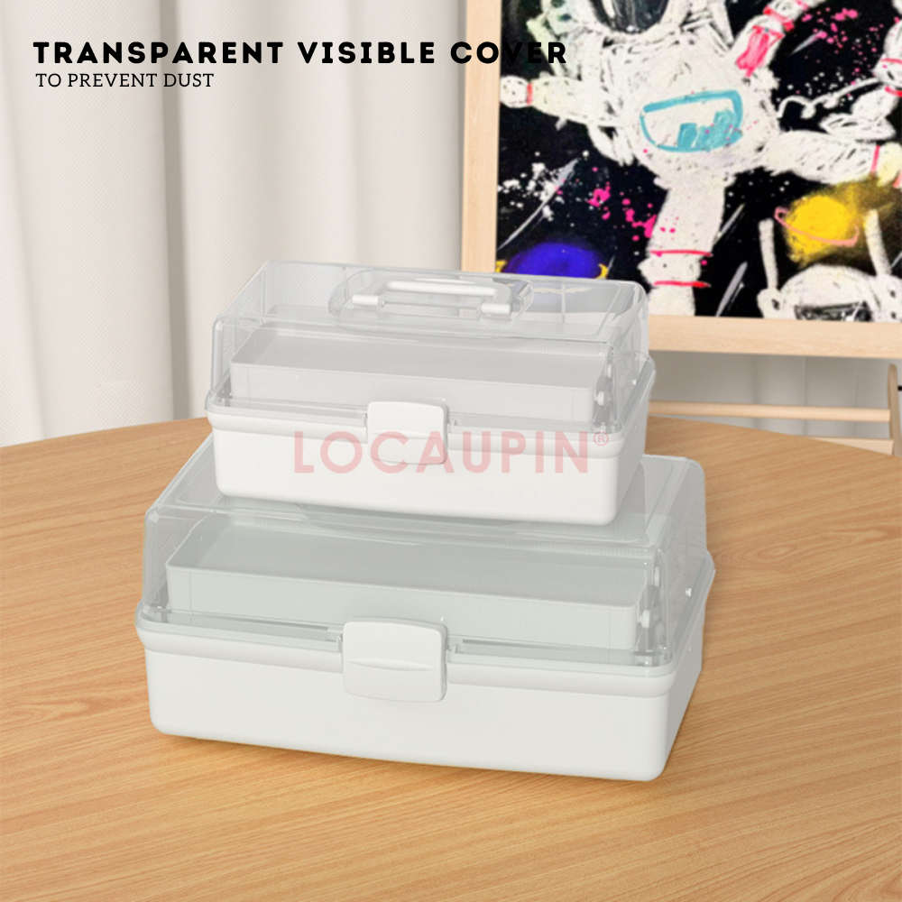 Locaupin Simple Multipurpose Storage Box Desktop Home Organizer Minimalist Layered Space Saver Sorting Bin High Quality Container