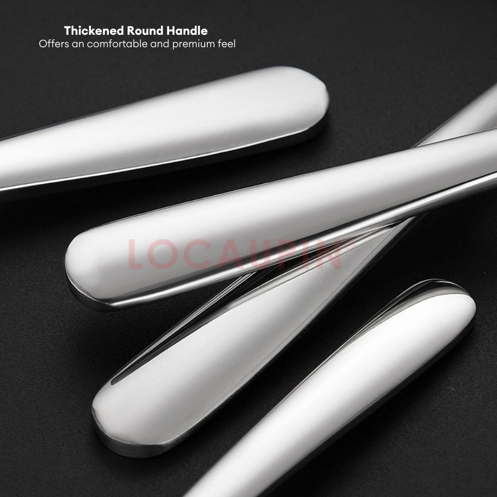 LOCAUPIN 304 Stainless Steel Tableware Cutlery Utensil Set Spoon and Fork Food Grade Premium Dinnerware Cutlery Sets