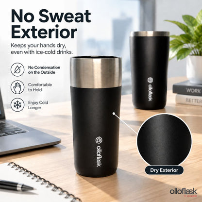 Locaupin Orbit Series (12oz/16oz) Insulated Coffee Cup Ceramic Coating Tumbler