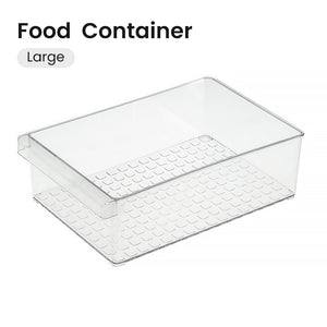 Locaupin Multifunctional Refrigerator Egg Food Storage PET Plastic Fresh Keeping Kitchen Fridge Organizer For Fruit and Vegetable