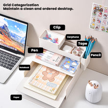 Load image into Gallery viewer, https://locaupin.ph/products/locaupin-shelf-organizer-mesh-basket-organizer-with-wooden-stand-multifunctional-desktop-storage-cosmetic-holder-1
