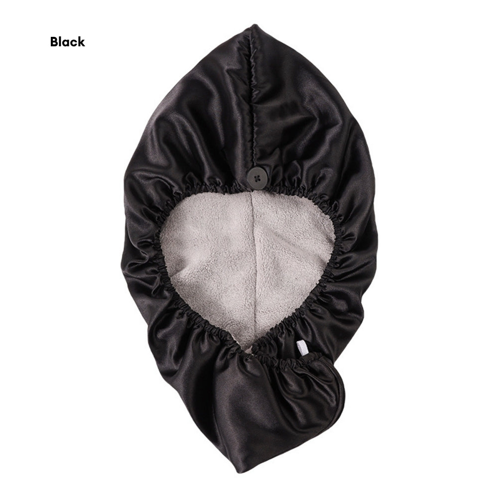LOCAUPIN Quick Dry Hair Drying Cap Towel Double Layer Silk Bathroom Hat Bathing Shower Hair Cap Anti-bacterial Dry Cap
