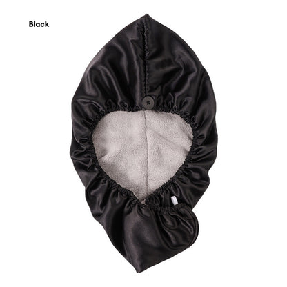 LOCAUPIN Quick Dry Hair Drying Cap Towel Double Layer Silk Bathroom Hat Bathing Shower Hair Cap Anti-bacterial Dry Cap