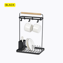 Load image into Gallery viewer, LOCAUPIN Kitchen Sink Rack Dish Drying Plate Storage Space Saver Hook Organizer Utensil Holder
